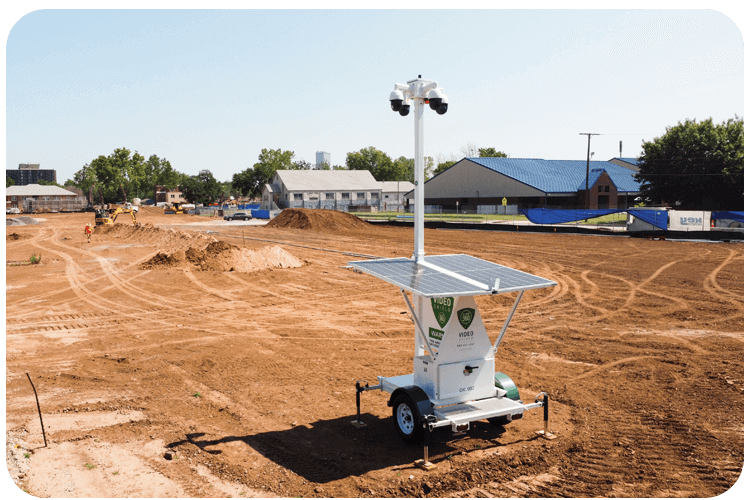 The mobile surveillance camera system, installed in the middle of the farm in Austin and Dallas, TX