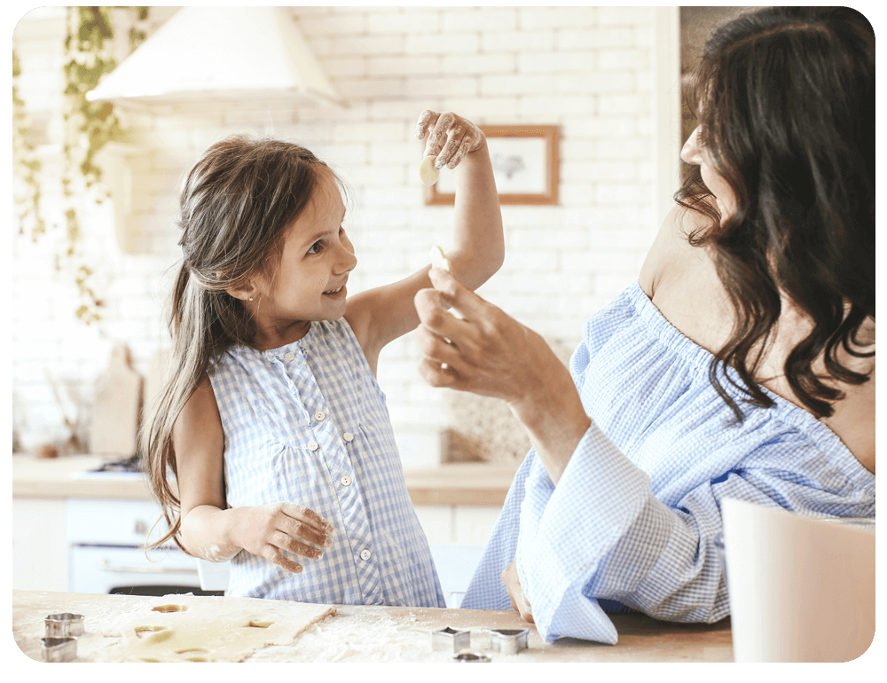 A woman and her daughter are playing together in Austin and Dallas, TX