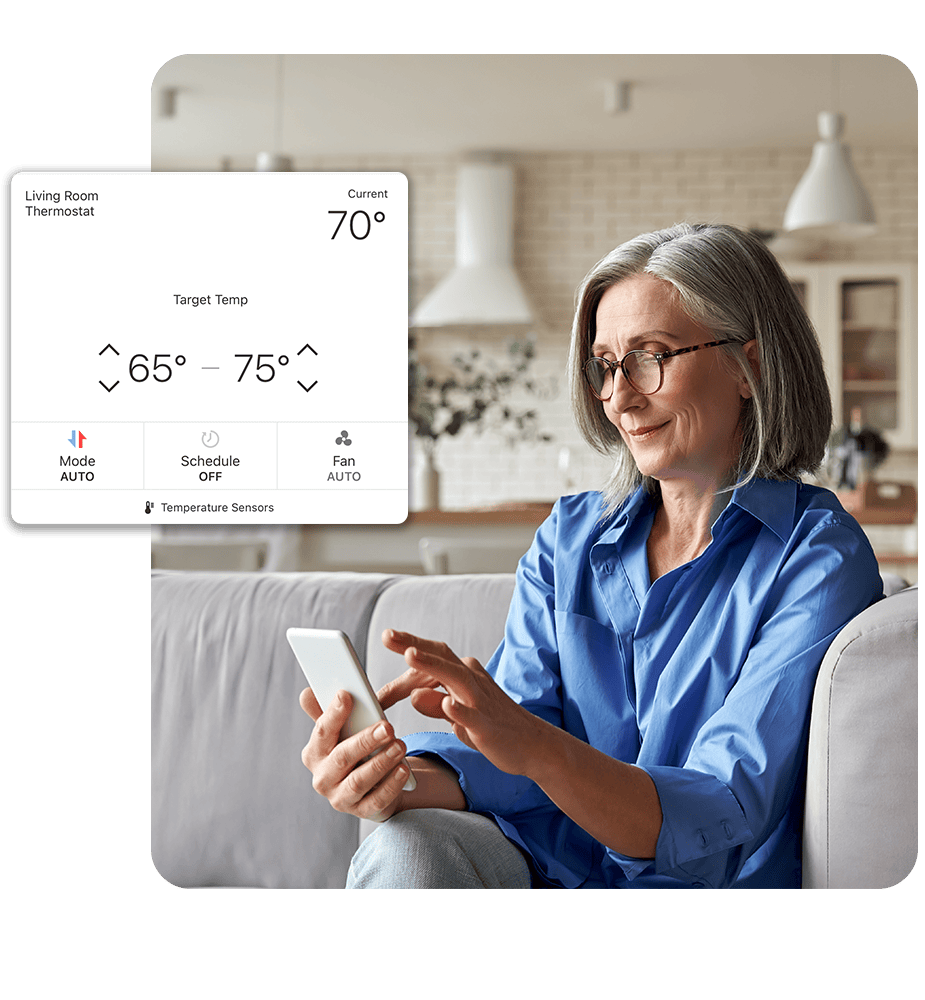 Smart thermostat interface display
