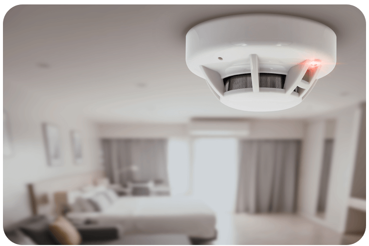 Smoke and heat detector illustration