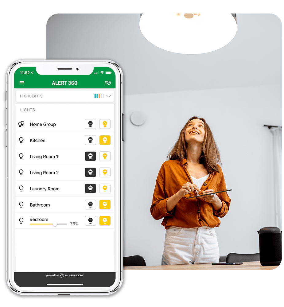 Lighting control integrated with a smart home environment