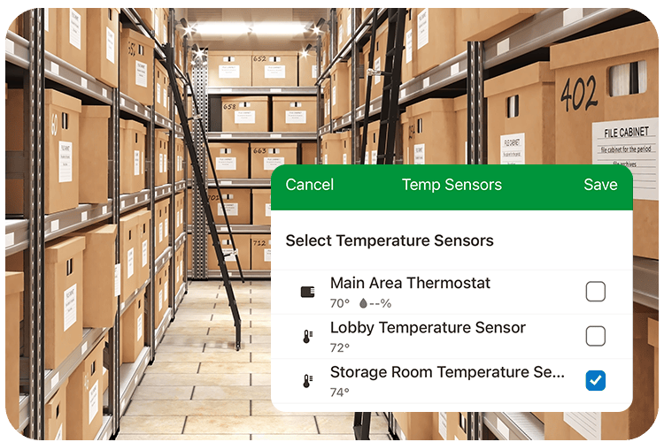 Cold storage temperatures monitored through Alert 360