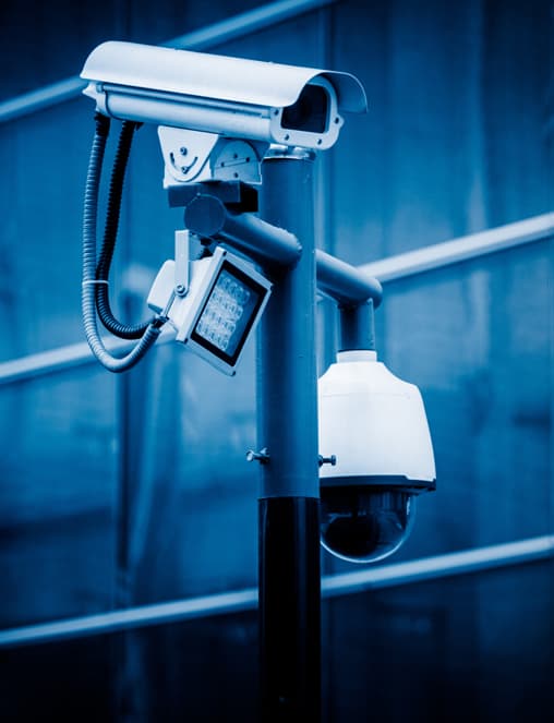 Existing commercial security camera system connected to monitoring