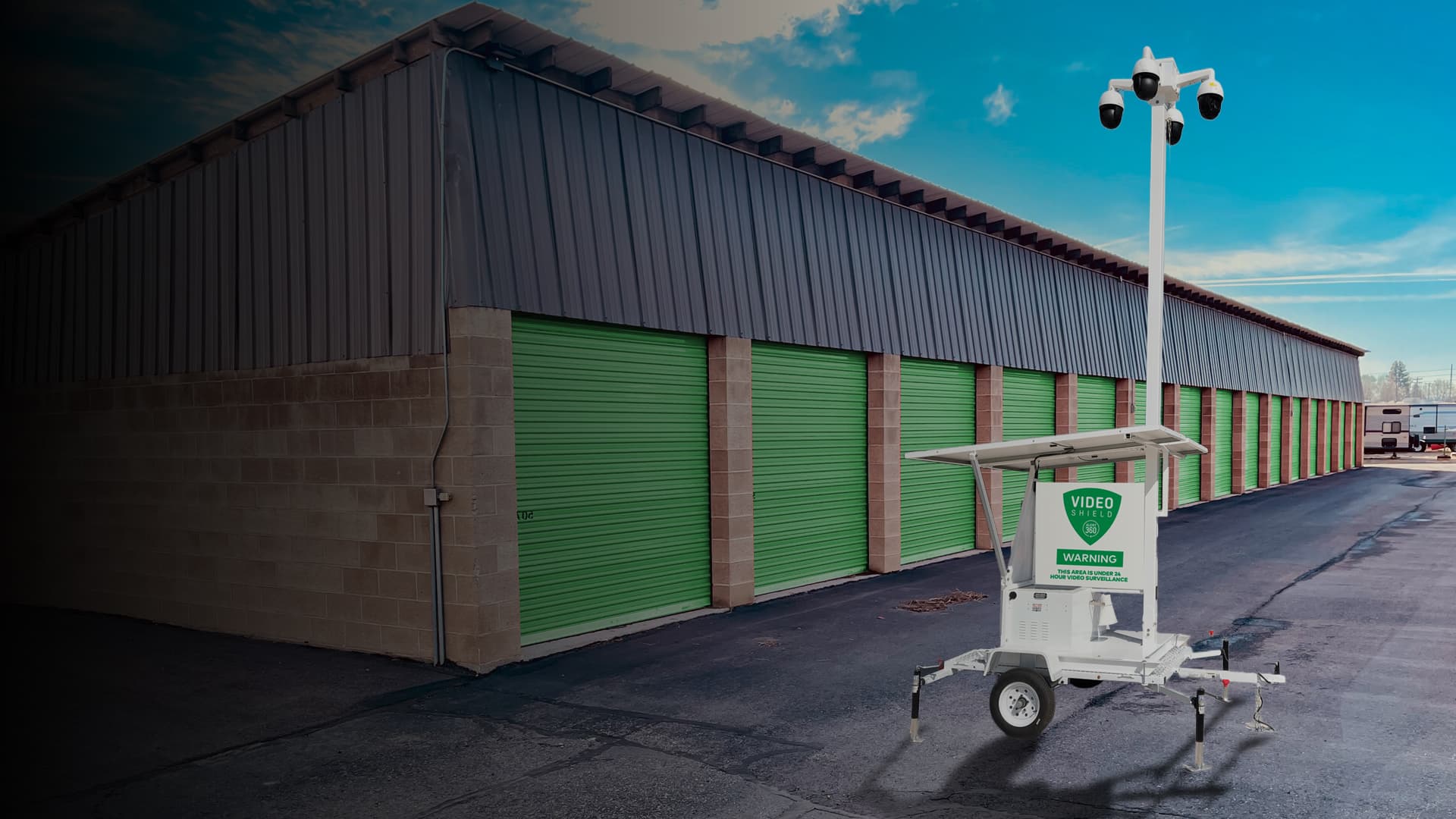 Alert 360 Video Shield mobile surveillance unit at a storage facility